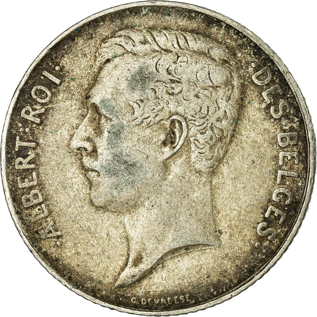 Coin, Belgium, Albert I, Franc, 1911, EF(40-45), Silver, KM:72