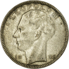 Coin, Belgium, Leopold III, 20 Francs, 20 Frank, 1935, VF(20-25), Silver, KM:105