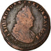 Coin, France, Louis XIV, Liard de France au buste âgé, troisième type, Liard