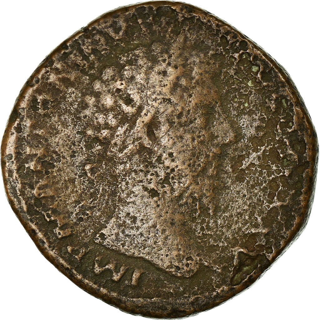Moneda, Marcus Aurelius, Sestercio, 171, Roma, BC+, Cobre