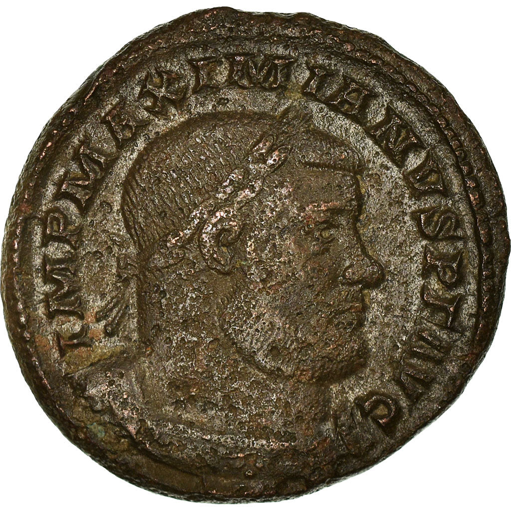 Coin, Maximianus, Follis, 302-303, Trier, EF(40-45), Copper, Cohen:189 var