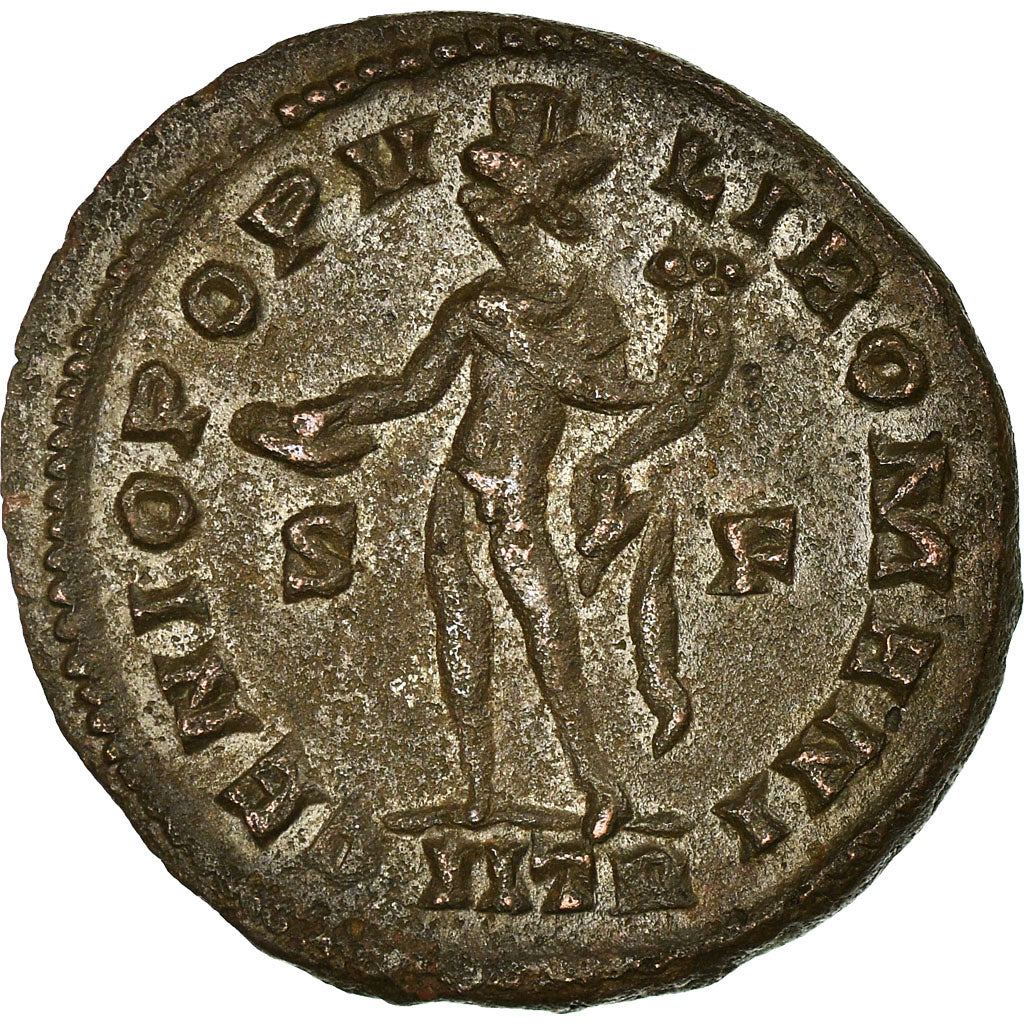 Coin, Maximianus, Follis, 302-303, Trier, EF(40-45), Copper, Cohen:189 var