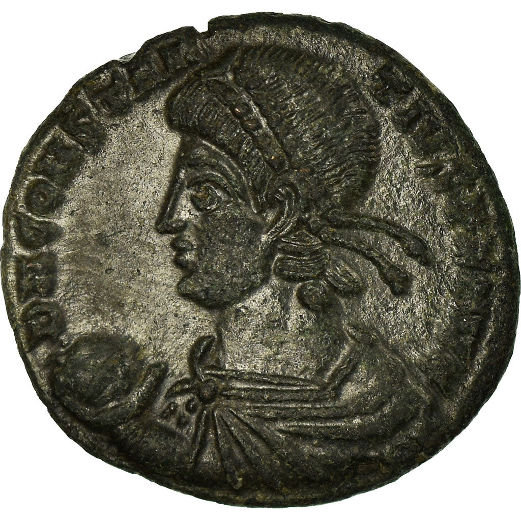 Coin, Constantine II, Maiorina, 349, Trier, AU(55-58), Copper