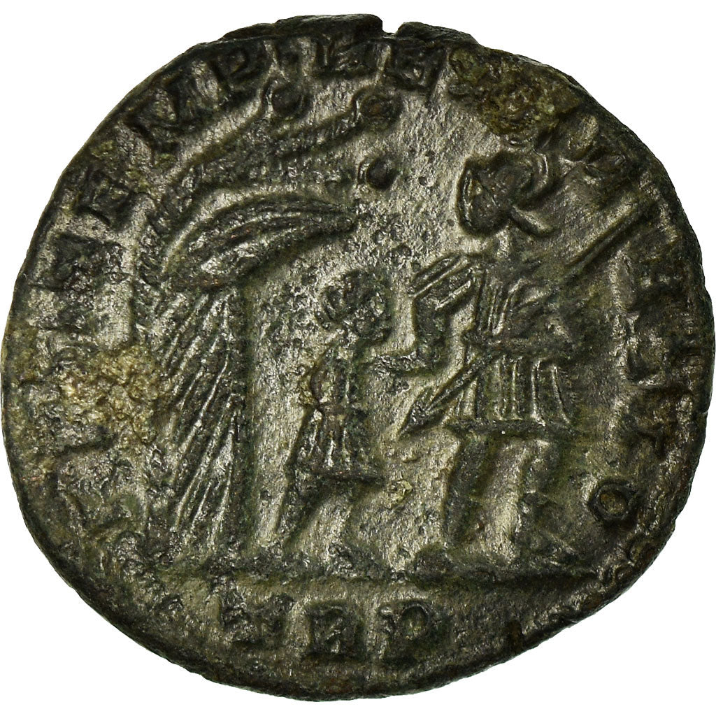 Coin, Constantine II, Maiorina, 349, Trier, AU(55-58), Copper