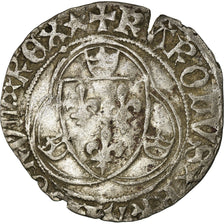 Moeda, França, Charles VII, Blanc à la couronne, 26/06/1456, Saint Lô