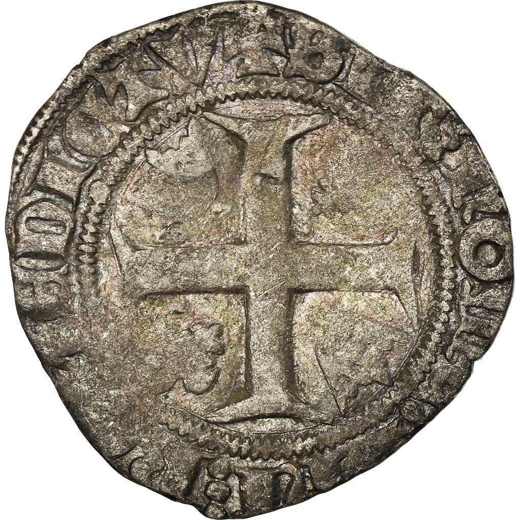 Munten, Frankrijk, Charles VI, Blanc Guénar, Tournai, FR+, Billon