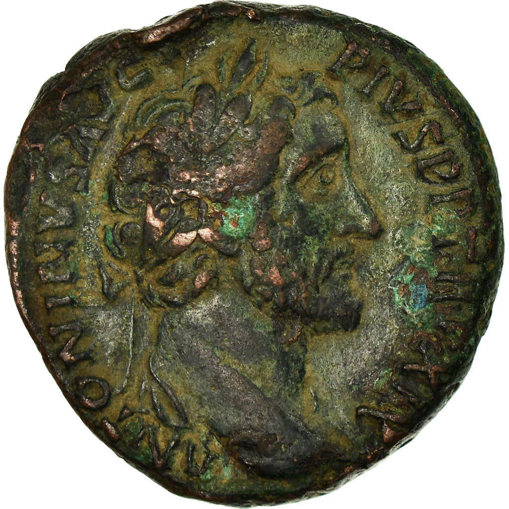 Moneta, Hadrian, As, 155-156, Roma, BB, Bronzo