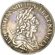 Coin, France, Louis XIII, 1/2 Écu, deuxième poinçon de Warin, 1/2 Ecu, 1643