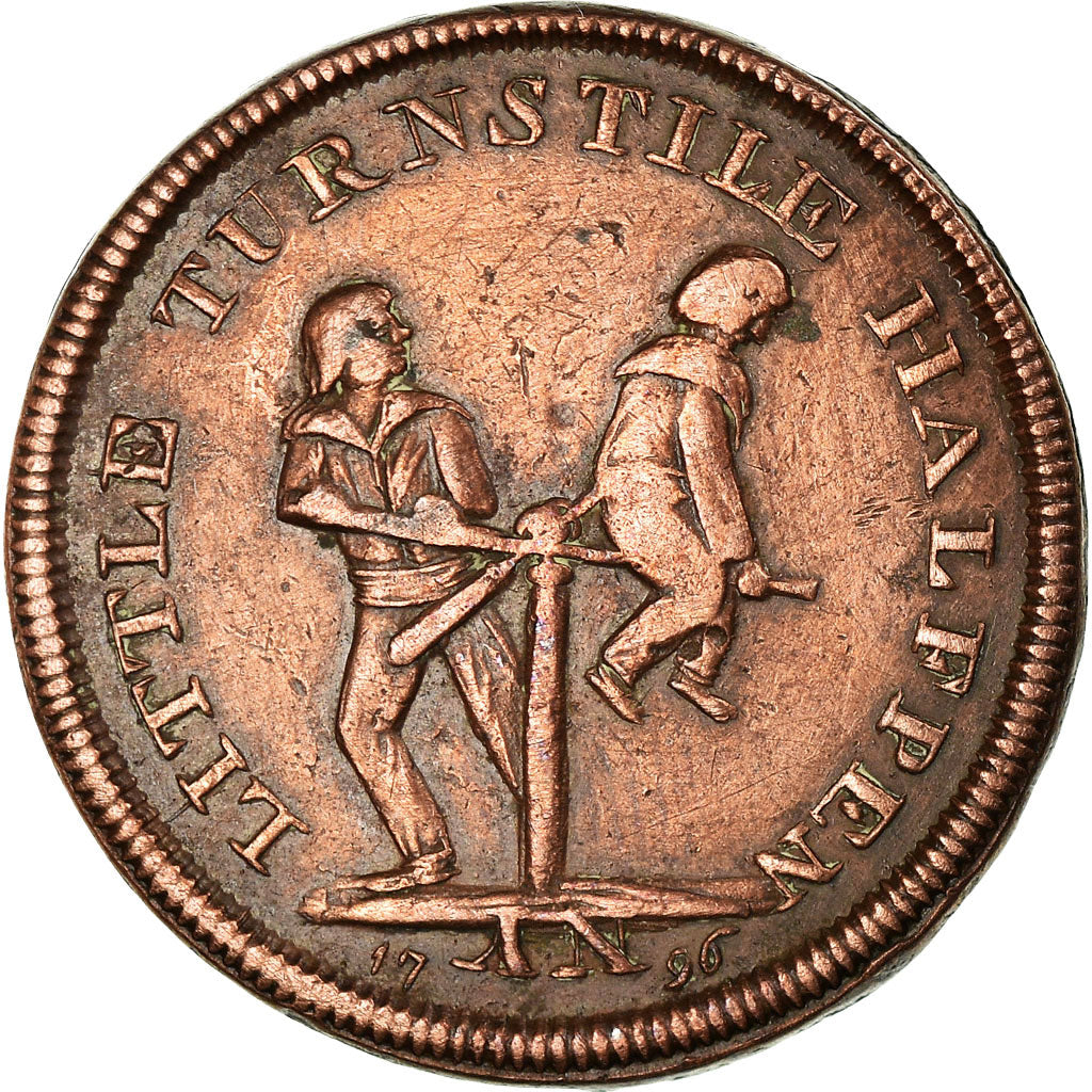 Gran Bretagna, Halfpenny Token, Little Turnstile Halfpenny - Coining Press