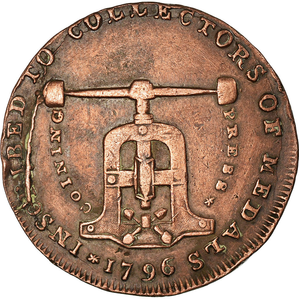 Gran Bretagna, Halfpenny Token, Little Turnstile Halfpenny - Coining Press