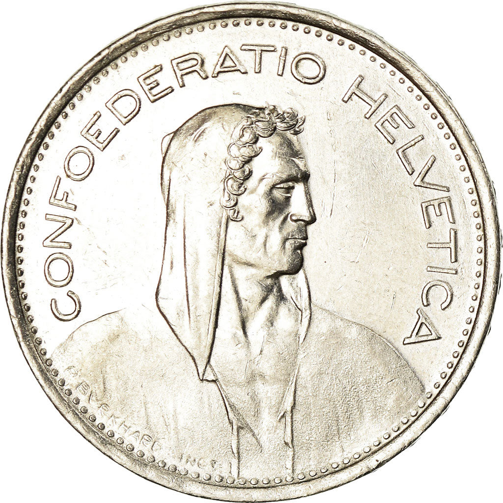 Münze, Schweiz, 5 Francs, 1968, Bern, VZ, Copper-nickel, KM:40a.1