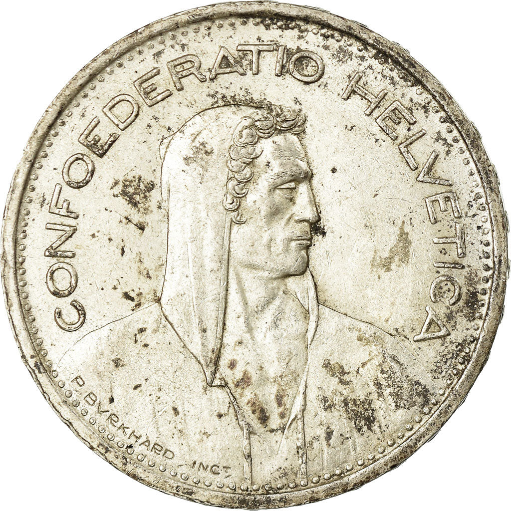 Coin, Switzerland, 5 Francs, 1953, Bern, AU(50-53), Silver, KM:40