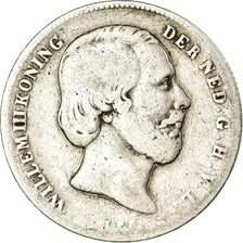 Coin, Netherlands, William III, 1/2 Gulden, 1864, Utrecht, F(12-15), Silver