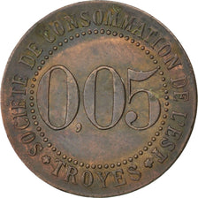 France, 5 Centimes, EF(40-45), Copper, Elie #25.2, 2.12