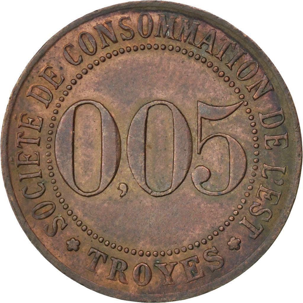 France, 5 Centimes, EF(40-45), Copper, Elie #25.2, 2.12
