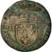 Moeda, França, Henri III, Douzain, 1576, Poitiers, F(12-15), Lingote