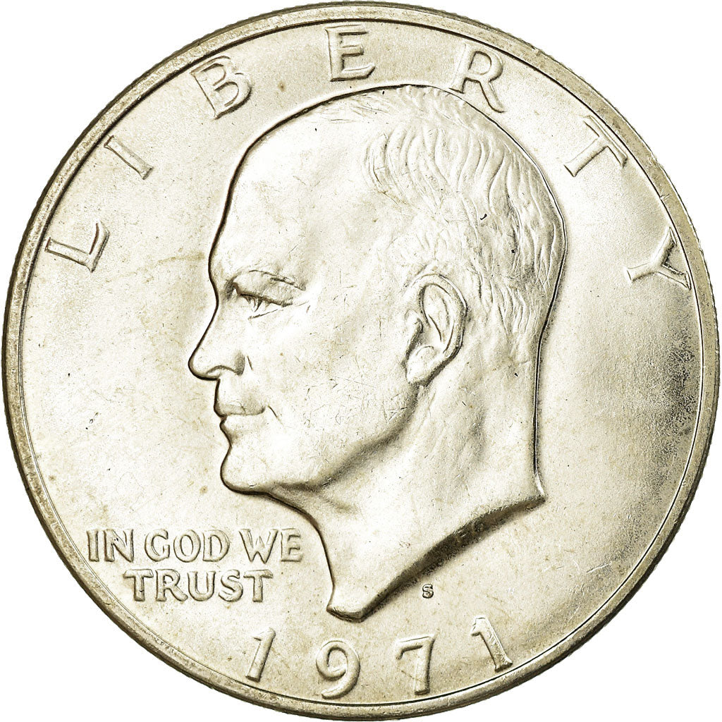 Coin, United States, Eisenhower Dollar, Dollar, 1971, U.S. Mint, San Francisco