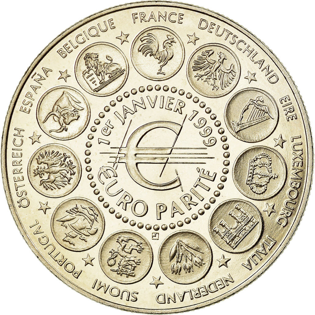 France, Medal, 1er Janvier 1999, Euro Parité, EUROPA, 1999, MS(65-70)