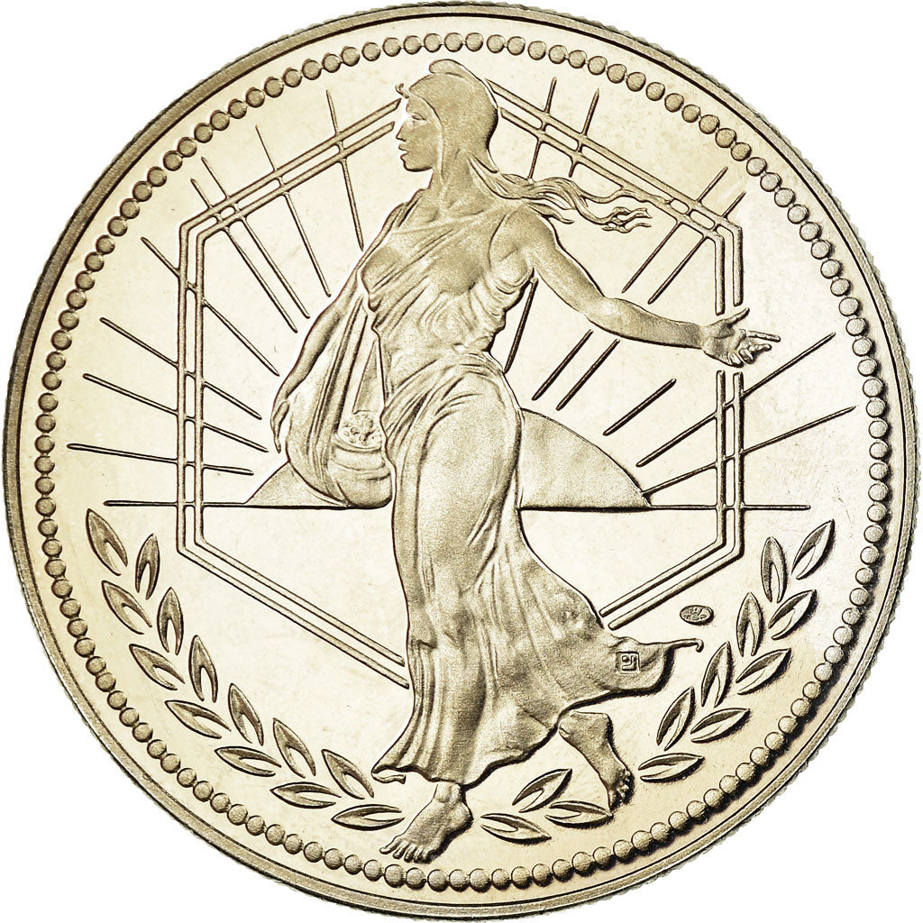 France, Medal, Essai Euro Marianne, 2001, Monnaie de Paris, MS(65-70), Silver