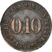 Moneda, Francia, 10 Centimes, BC+, Cobre, Elie:25.3