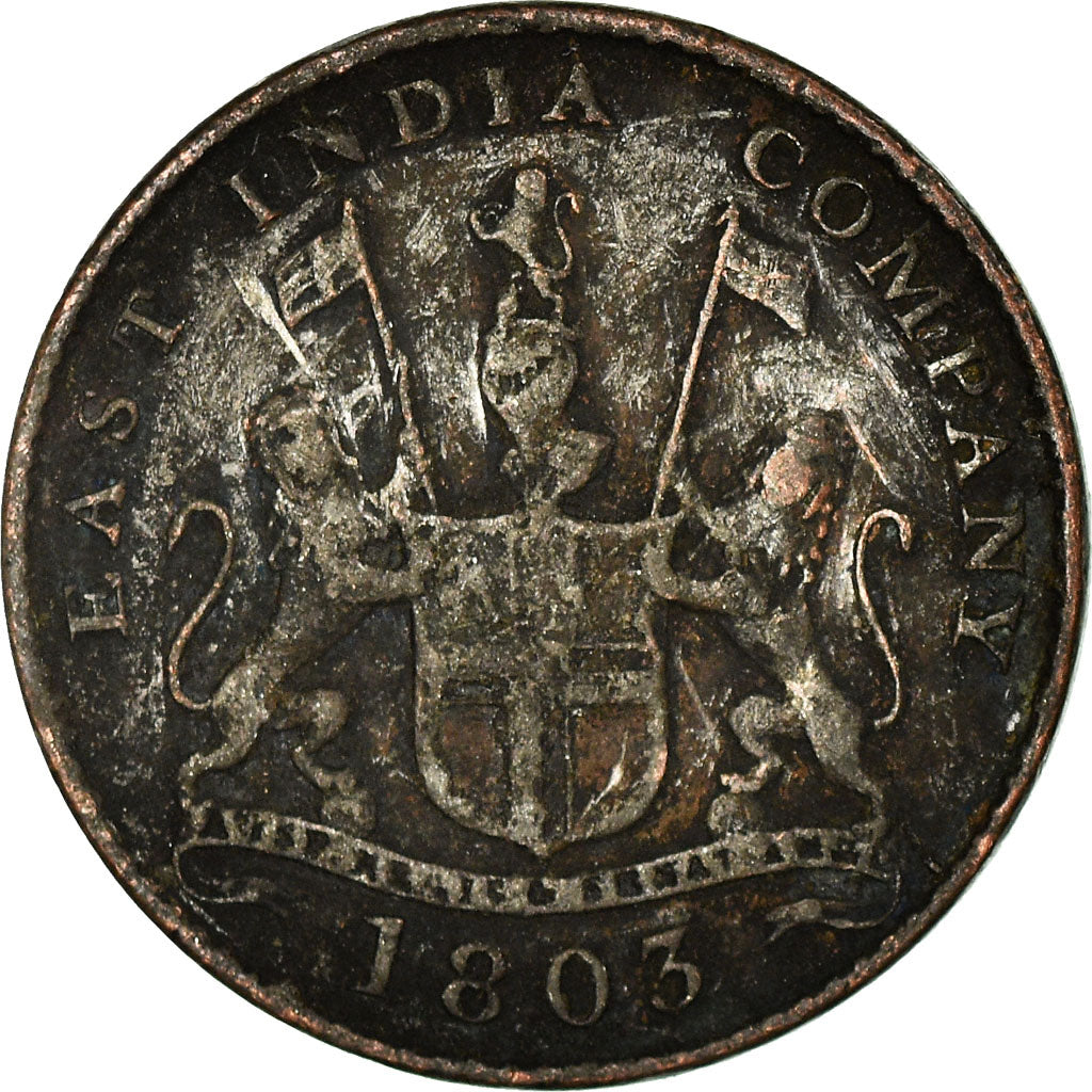 Coin, INDIA-BRITISH, MADRAS PRESIDENCY, 5 Cash, 1 Falus, 1803, Soho Mint