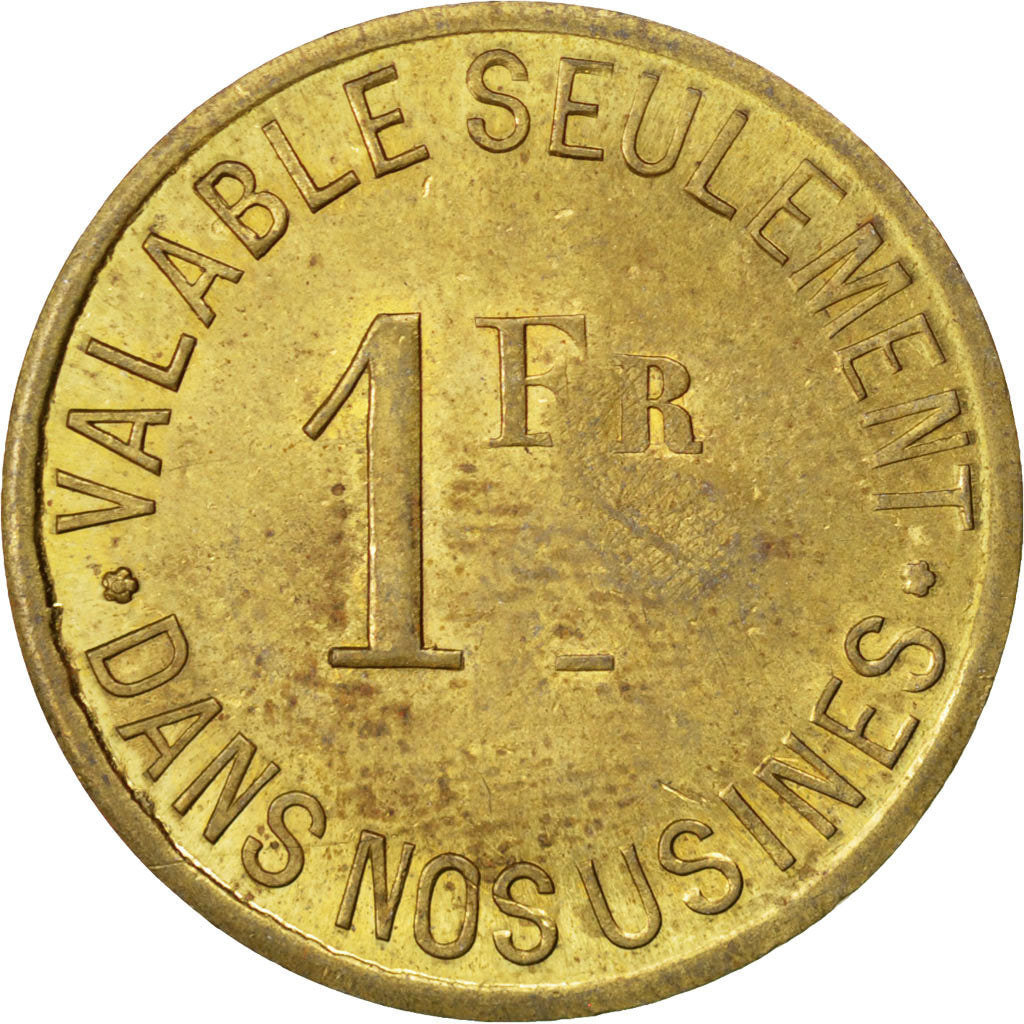 France, 1 Franc, AU(55-58), Brass, Elie #45.4, 4.55