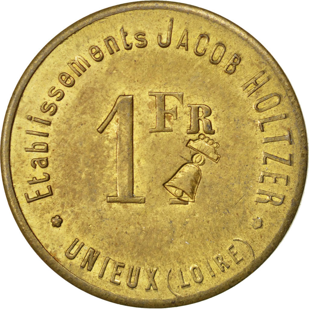 France, 1 Franc, AU(55-58), Brass, Elie #45.4, 4.55