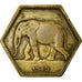 Coin, Belgian Congo, 2 Francs, 1943, Philadelphia, EF(40-45), Brass, KM:25
