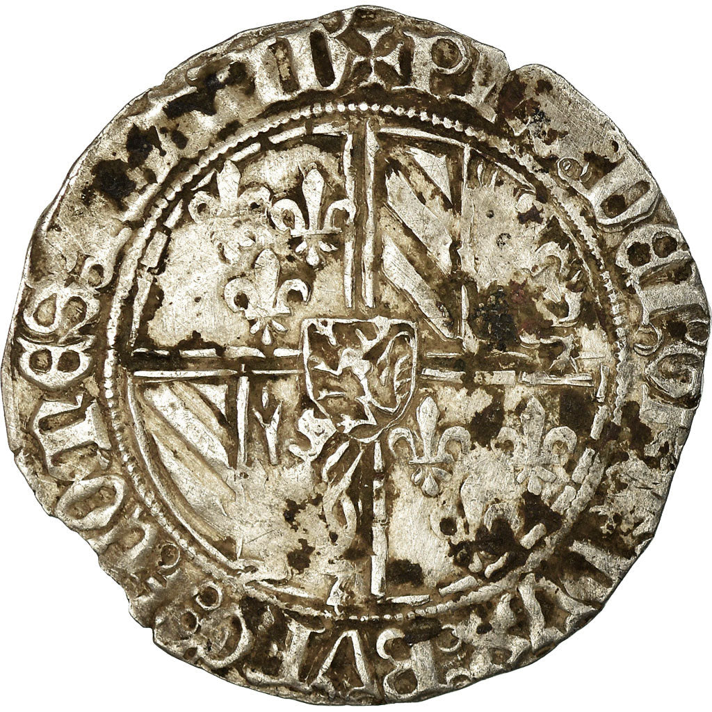 Coin, France, Flanders, Double gros vierlander, Bruges, EF(40-45), Silver