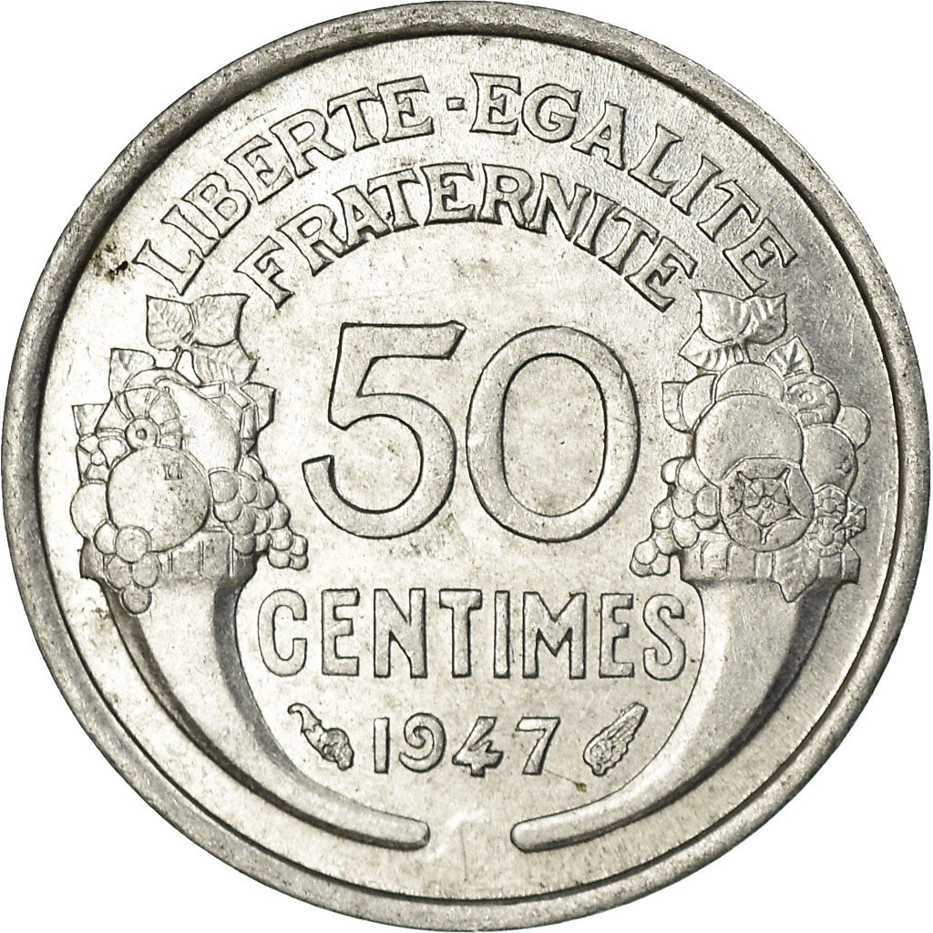 Coin, France, Morlon, 50 Centimes, 1947, Paris, MS(60-62), Aluminum, KM:894.1a
