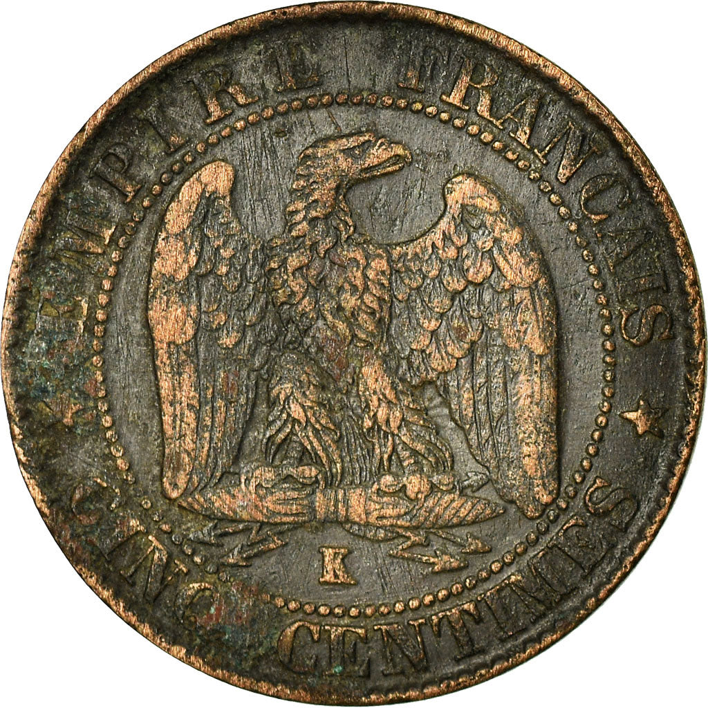 Monnaie, France, Napoleon III, Napoléon III, 5 Centimes, 1855, Bordeaux, TB+