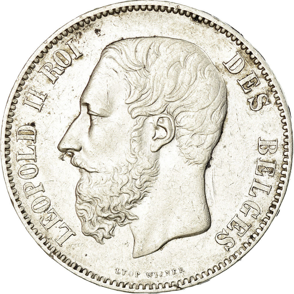 Monnaie, Belgique, Leopold II, 5 Francs, 5 Frank, 1875, TTB+, Argent, KM:24