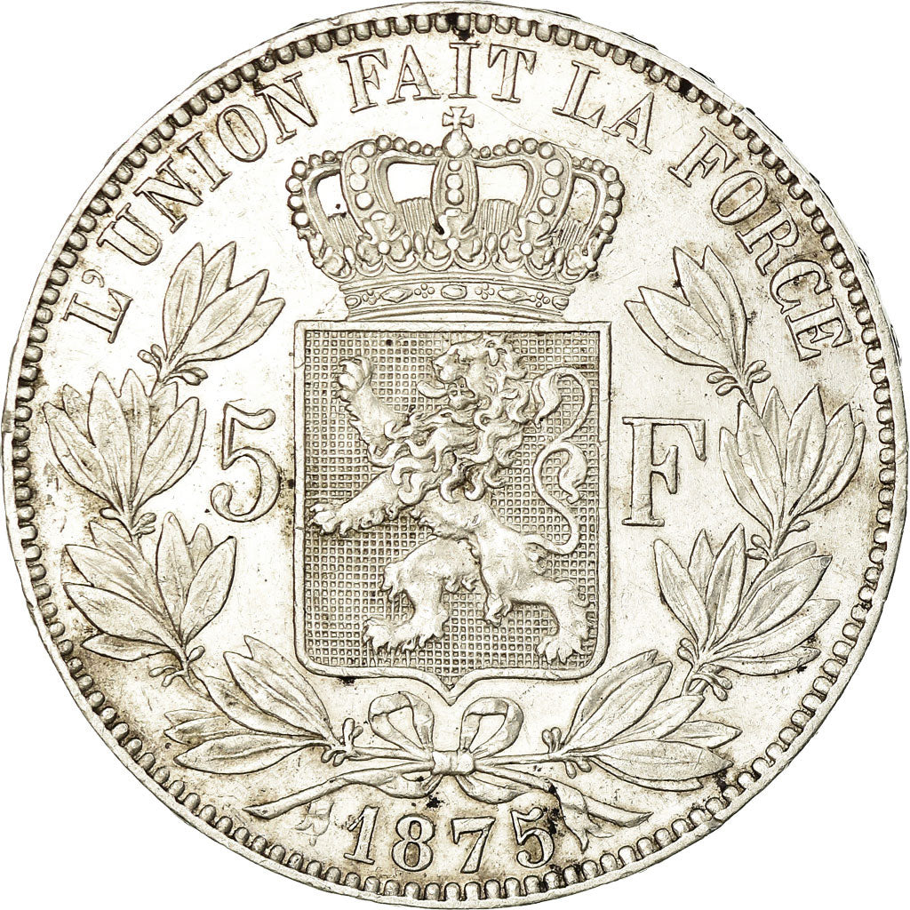 Monnaie, Belgique, Leopold II, 5 Francs, 5 Frank, 1875, TTB+, Argent, KM:24