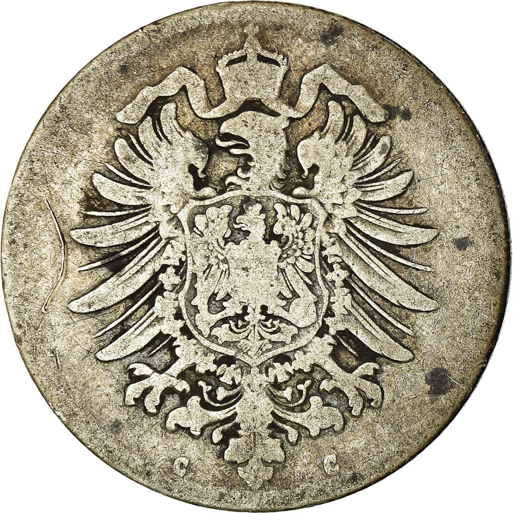 Coin, GERMANY - EMPIRE, Wilhelm I, Mark, 1875, Frankfurt, VF(20-25), Silver