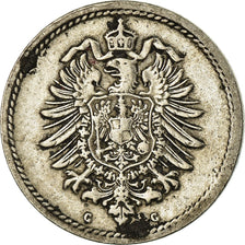 Coin, GERMANY - EMPIRE, Wilhelm I, 5 Pfennig, 1875, Karlsruhe, EF(40-45)