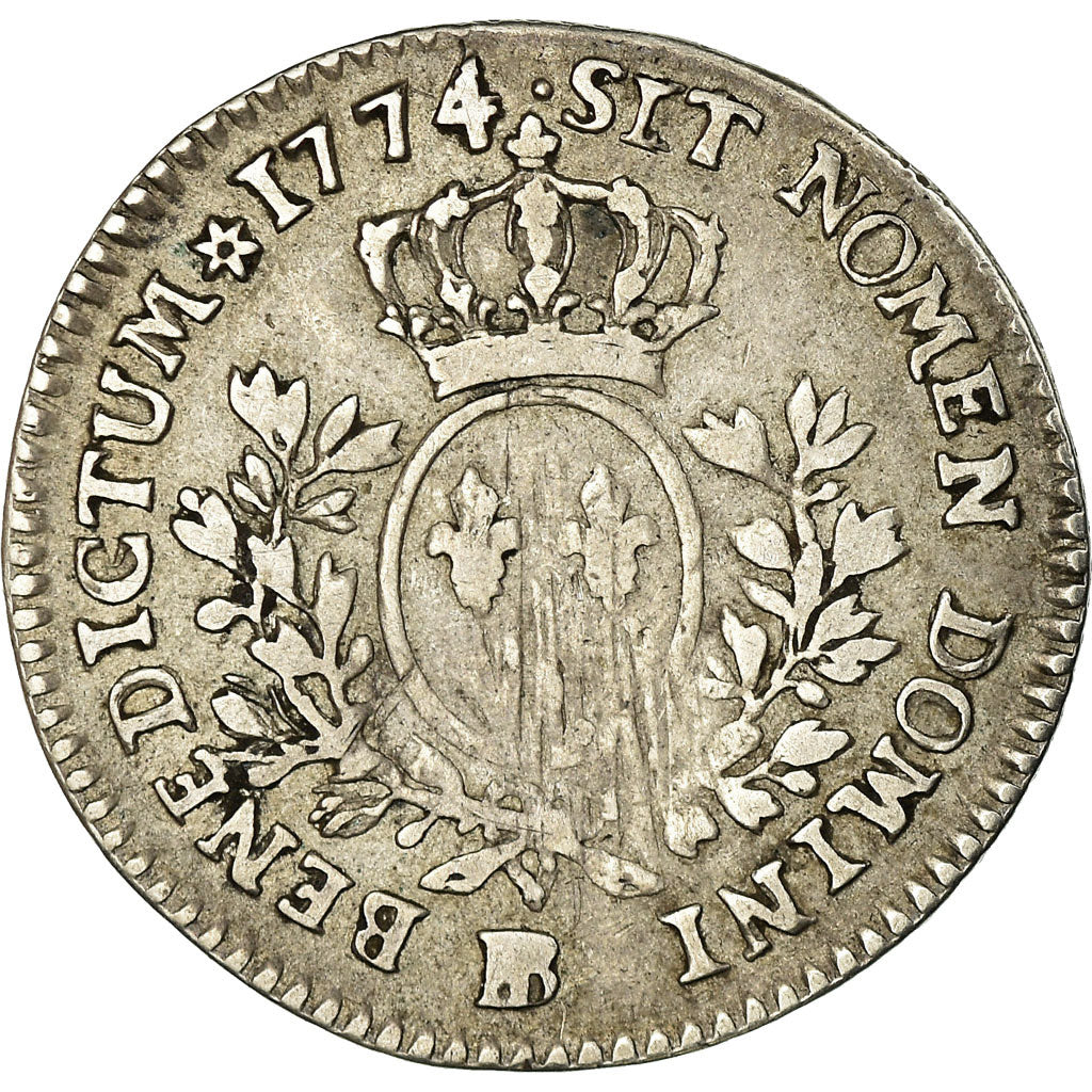 Münze, Frankreich, Louis XV, 1/5 Écu à la vieille tête, 24 Sols, 1/5 ECU
