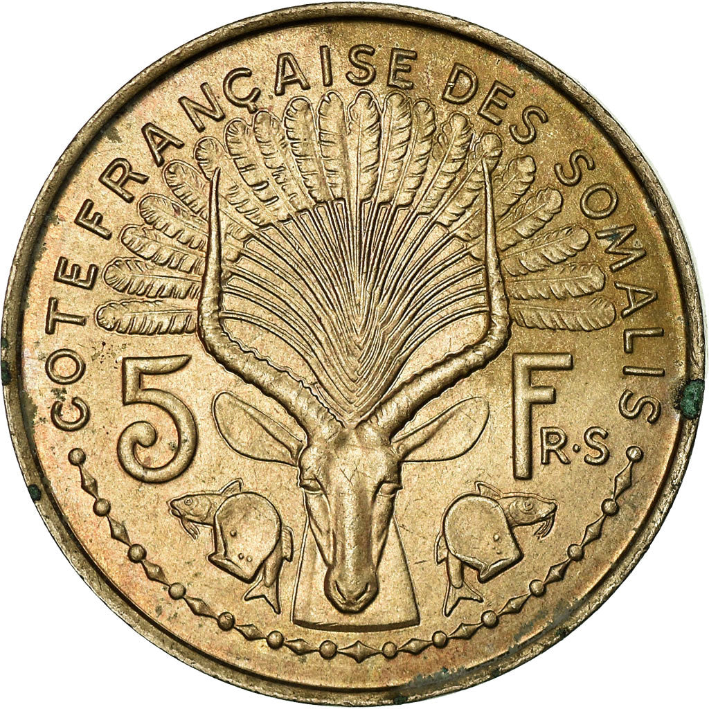 Münze, Französisch-Somaliland, 5 Francs, 1948, Paris, VZ, Copper-nickel