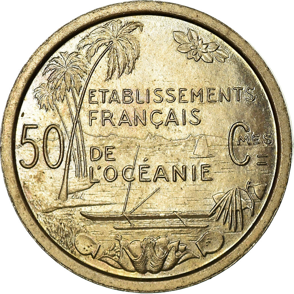 Coin, FRENCH OCEANIA, 50 Centimes, 1949, ESSAI, MS(63), Copper-nickel, KM:E2