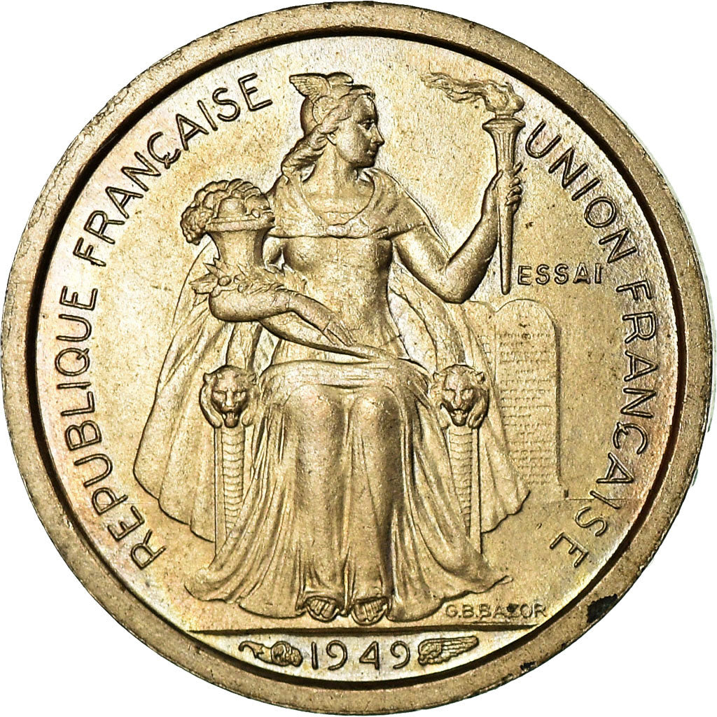 Münze, Neukaledonien, 50 Centimes, 1949, Paris, ESSAI, UNZ, Copper-nickel