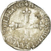 Monnaie, France, Henri III, 1/4 d'écu à la croix de face, 1586, Nantes, TB