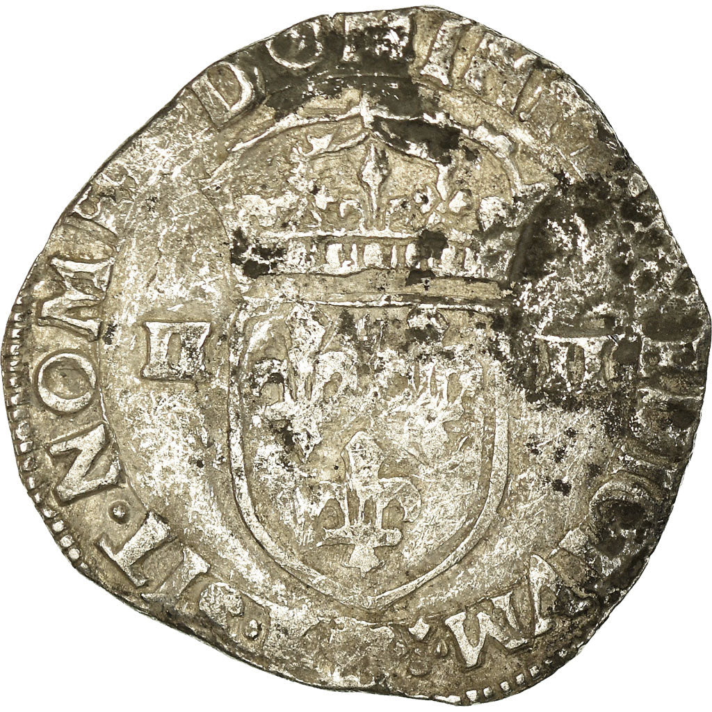 Coin, France, Henri IV, 1/4 d'écu à la croix feuillue de face, 1608, Bordeaux