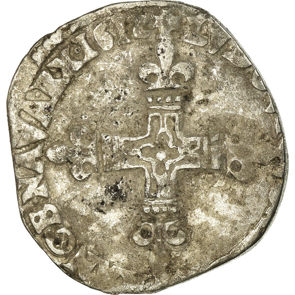 Monnaie, France, Louis XIII, 1/4 Écu à la croix, 1/4 Ecu, 1618, Bayonne, TB