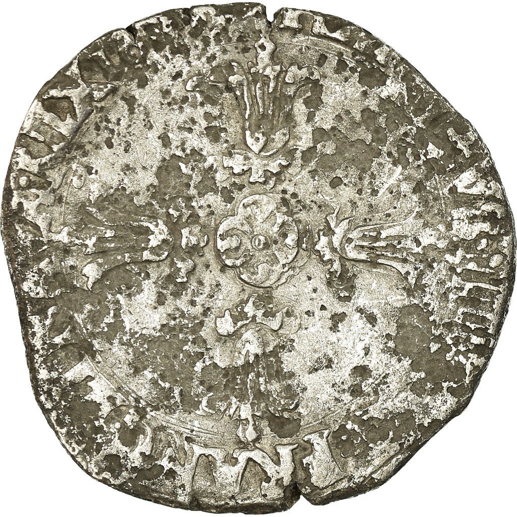Coin, France, Henri IV, 1/4 d'écu à la croix feuillue de face, 1603, Angers