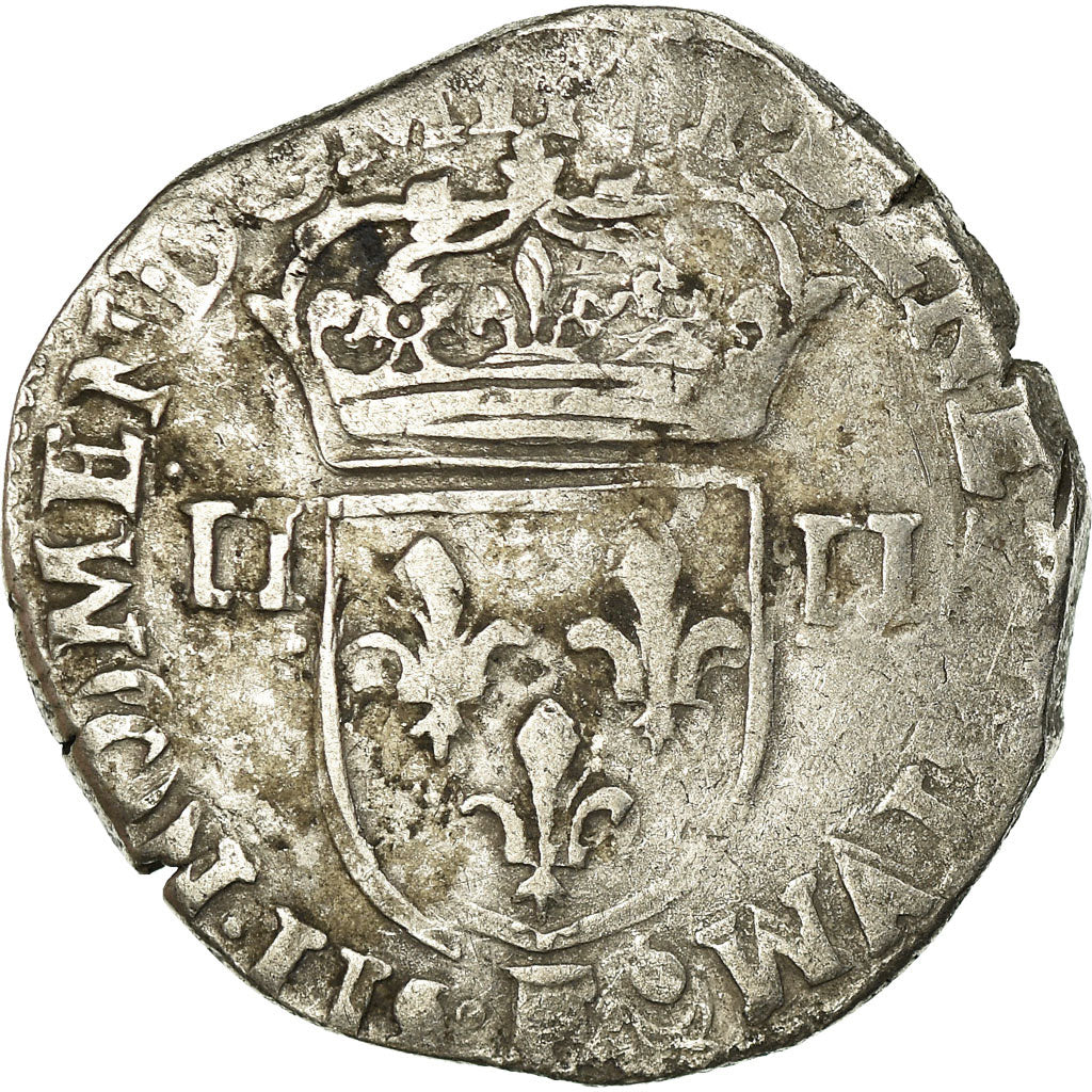 Coin, France, Henri IV, 1/4 d'écu à la croix feuillue de face, 1603, Angers