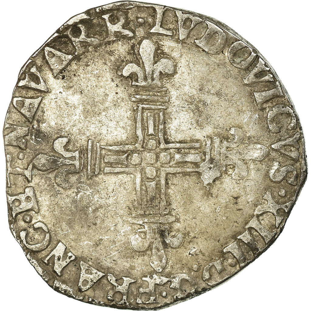 Moneta, Francja, Louis XIII, 1/4 Écu de Navarre, 1/4 Ecu, 1617, Saint Palais