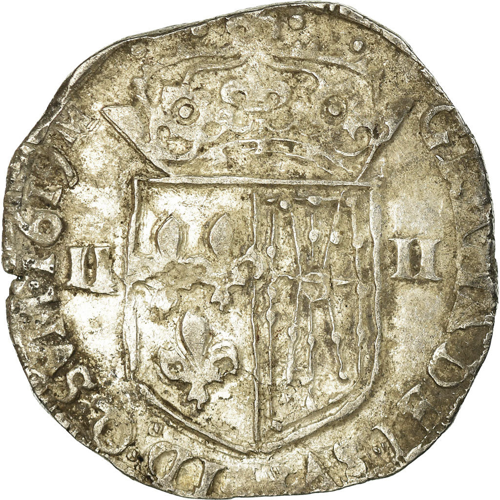 Moneda, Francia, Louis XIII, 1/4 Écu de Navarre, 1/4 Ecu, 1619, Saint Palais