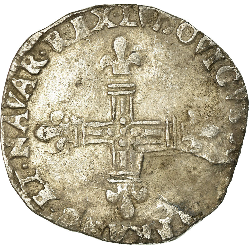 Moneta, Francja, Louis XIII, 1/4 d'écu de Navarre, 162[6?], Saint-Palais