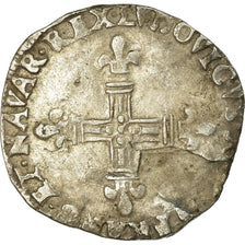 Moneta, Francja, Louis XIII, 1/4 d'écu de Navarre, 162[6?], Saint-Palais