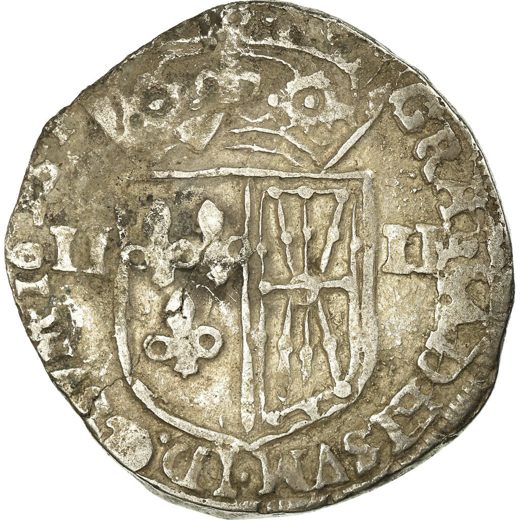 Moneta, Francja, Louis XIII, 1/4 d'écu de Navarre, 162[6?], Saint-Palais