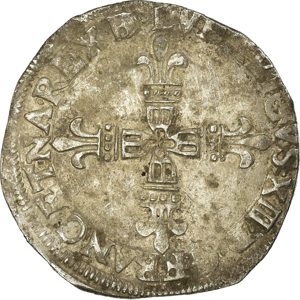 Monnaie, France, Louis XIII, 1/4 Écu de Béarn, 1/4 Ecu, 1621, Pau, TB, Argent